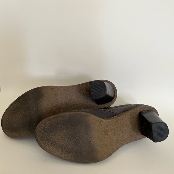 Grey Suede Lace Up Ankle Boots - Picture 4 of 6